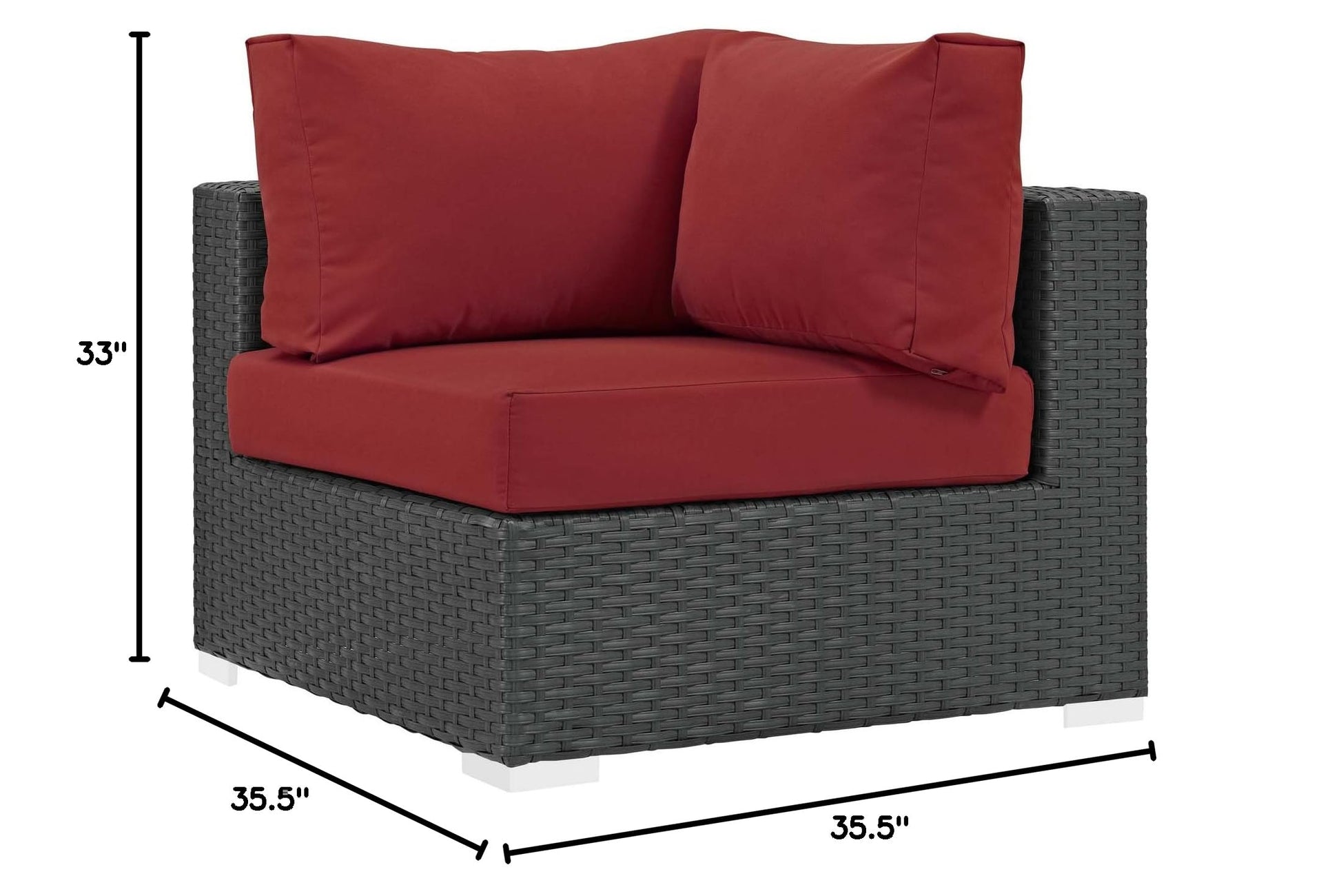 executive chairs | CasaFoyer Sojourn Outdoor Patio Corner Sofa Chair | Sturdy Seating | Sunbrella Cushions | UV Protection | Synthetic Rattan Weave | Aluminum Frame | casafoyer.myshopify.com