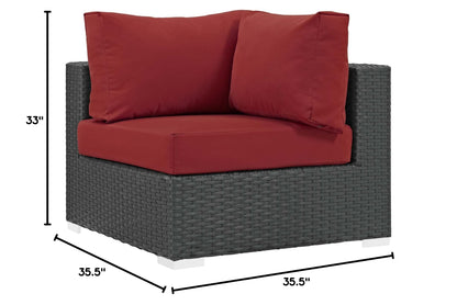 executive chairs | CasaFoyer Sojourn Outdoor Patio Corner Sofa Chair | Sturdy Seating | Sunbrella Cushions | UV Protection | Synthetic Rattan Weave | Aluminum Frame | casafoyer.myshopify.com