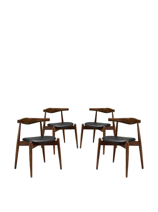 home office desk chairs | CasaFoyer Stalwart Dining Side Chair Set of 4 | Solid Beech Wood | Elegant Design | Comfortable Cushion | Durable Upholstery | casafoyer.myshopify.com