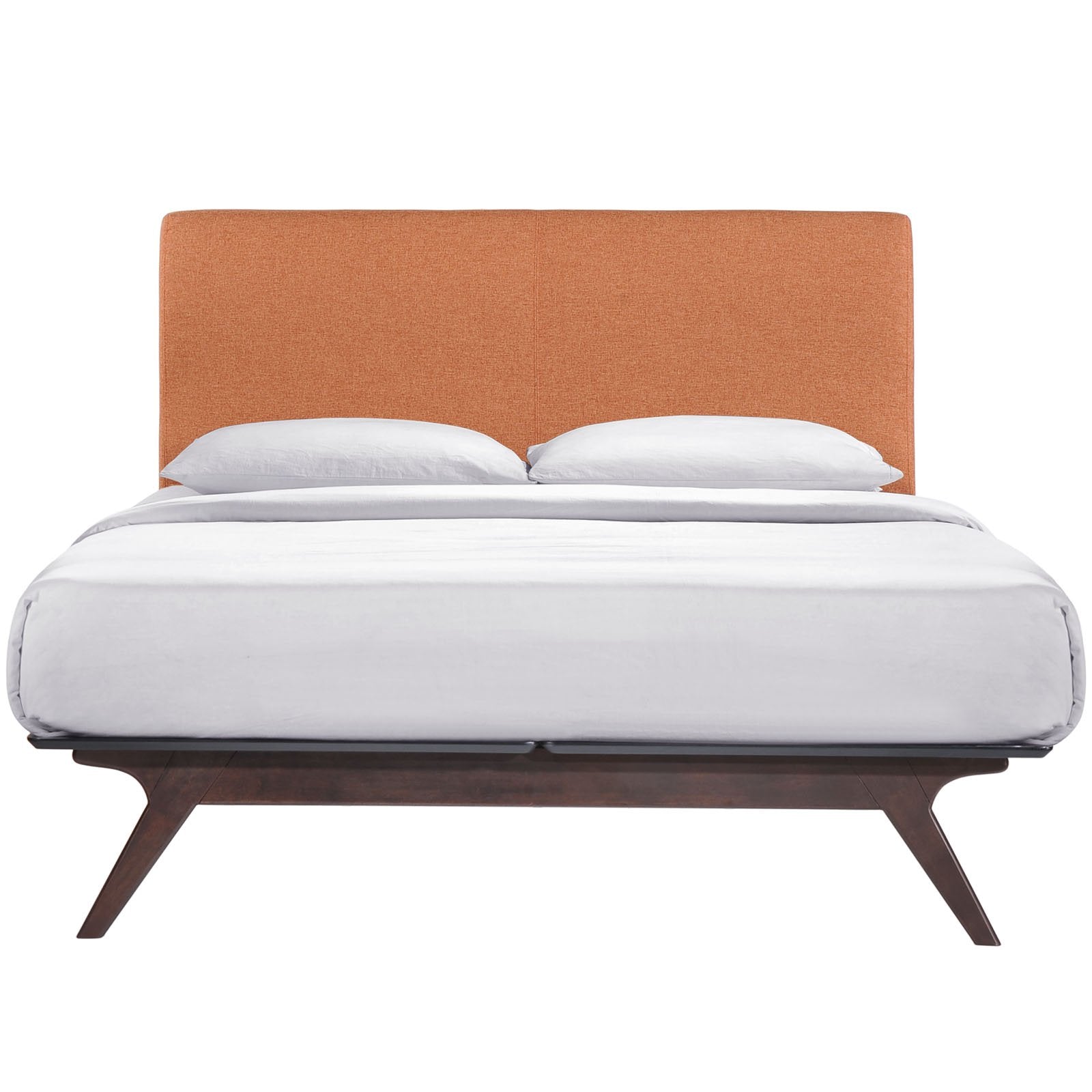 adjustable bed bases | CasaFoyer Tracy Queen Size Platform Bed | Durable MDF | Open Design | Toffee Brown Stained Frame | Foam Padded Headboard | Assembly Required | casafoyer.myshopify.com