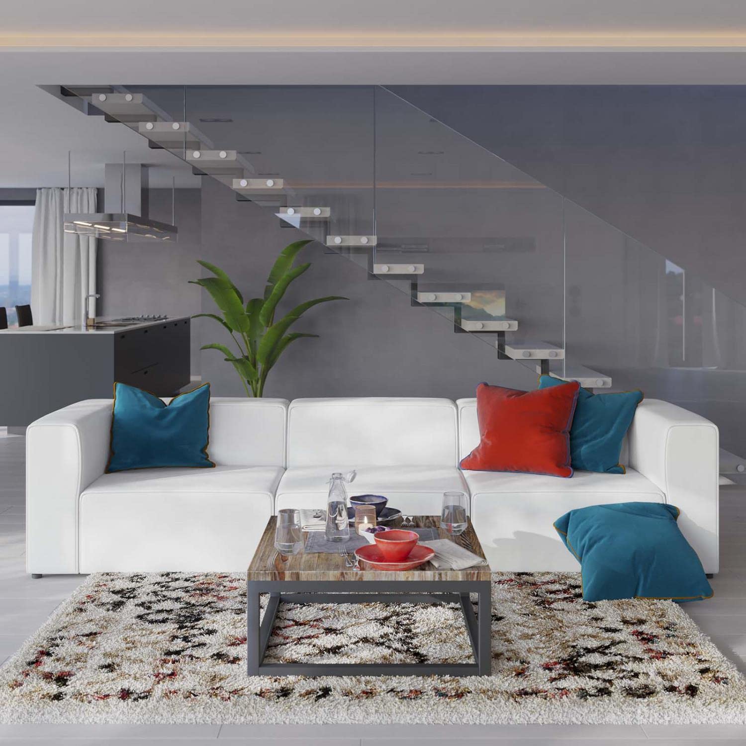 sofas | CasaFoyer Mingle Vegan Leather 3-Piece Sectional Sofa | Ultimate Relaxation & Tranquility | Spacious & Comfortable | Stylish for Modern Living | Includes Armless, Left-Arm & Right-Arm Chairs | casafoyer.myshopify.com