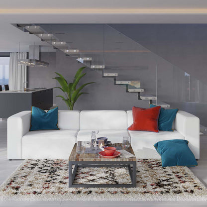 sofas | CasaFoyer Mingle Vegan Leather 3-Piece Sectional Sofa | Ultimate Relaxation & Tranquility | Spacious & Comfortable | Stylish for Modern Living | Includes Armless, Left-Arm & Right-Arm Chairs | casafoyer.myshopify.com