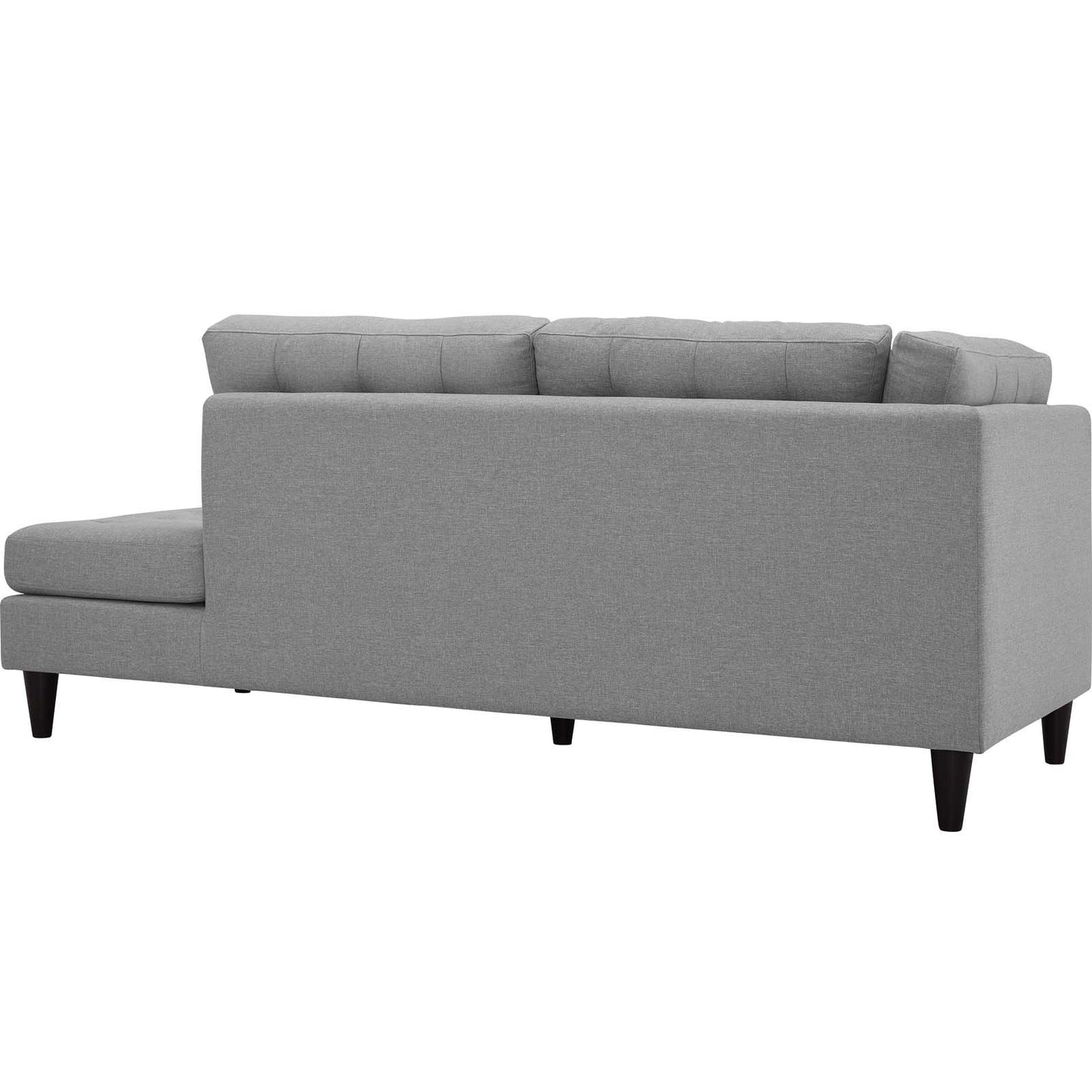 sofas | CasaFoyer Empress Exquisite Design Tufted Chaise | Elegant Upholstered Fabric | Opulent Home Decor | Solid Wood Legs | Luxurious Cushions | Light Gray | casafoyer.myshopify.com