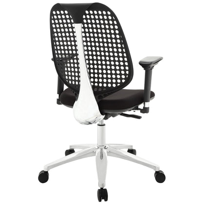 home office desk chairs | CasaFoyer Reverb Office Chair | Ergonomic Design | Adjustable Height, Tilt & Armrests | Stylish & Comfortable | Aluminum Base | Black | casafoyer.myshopify.com