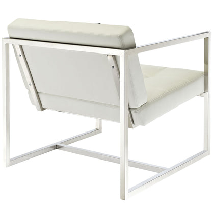 home office desk chairs | CasaFoyer Hover Modern Reception Chair | Mid-Century Design | Plush Vinyl Seat & Back | Stainless Steel Frame | Ideal for Office | Set Includes: One | casafoyer.myshopify.com