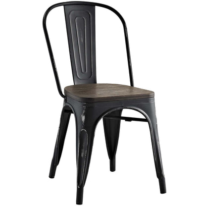 home office desk chairs | CasaFoyer Promenade Bamboo Side Chairs | Vintage Distressed Finish | Set of 2 | Elevate your dining experience with this timeless bistro chair | casafoyer.myshopify.com