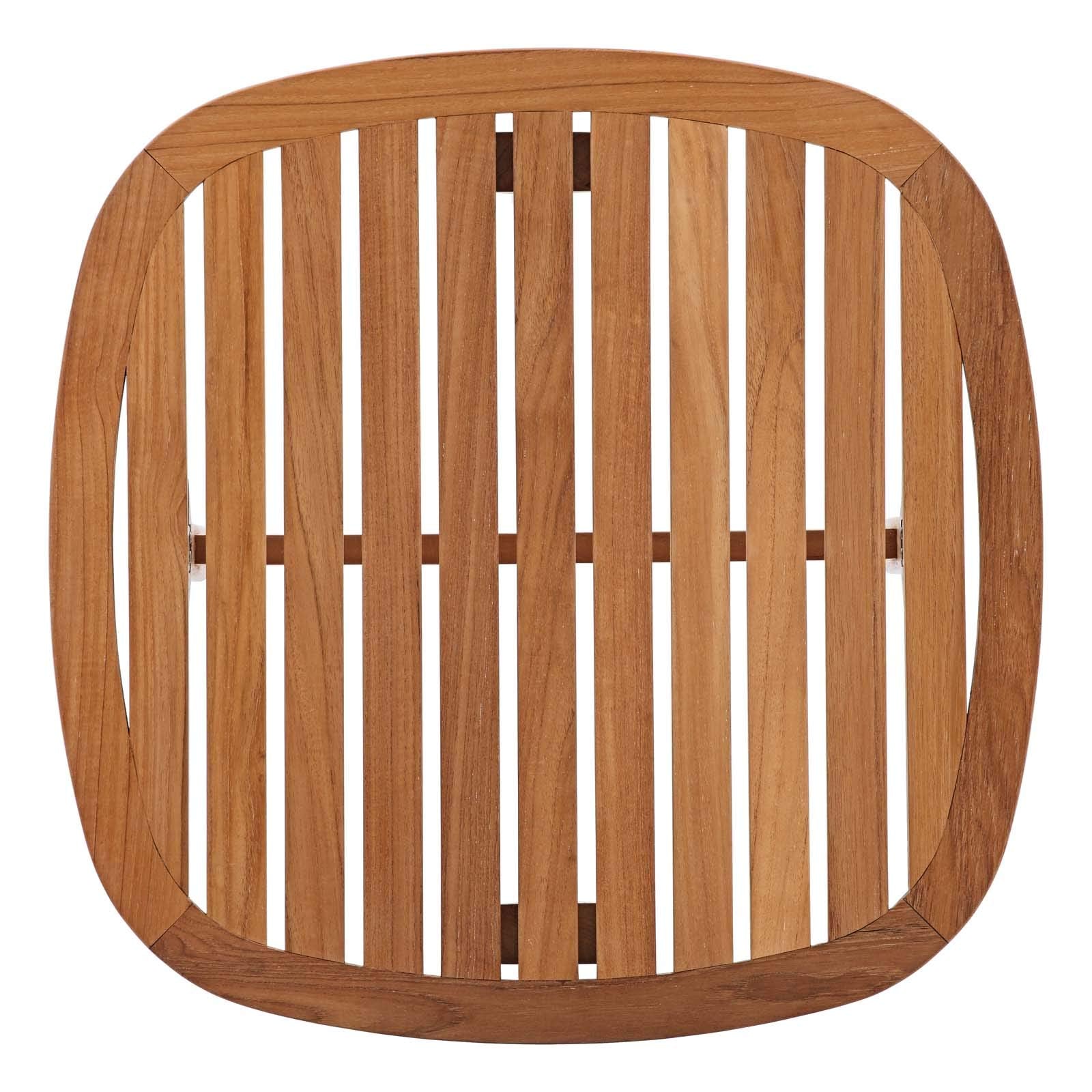 coffee tables | Ergode Saratoga Outdoor Patio Collection | Premium Teak Wood Coffee Table | Rounded Wood Slat Design | Versatile for Balconies, Backyards, Patios, Gardens | Non-Marking Foot Caps | casafoyer.myshopify.com