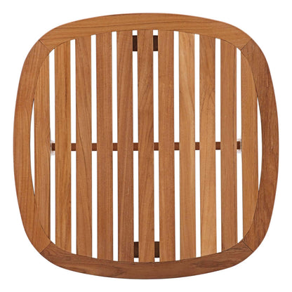 coffee tables | Ergode Saratoga Outdoor Patio Collection | Premium Teak Wood Coffee Table | Rounded Wood Slat Design | Versatile for Balconies, Backyards, Patios, Gardens | Non-Marking Foot Caps | casafoyer.myshopify.com