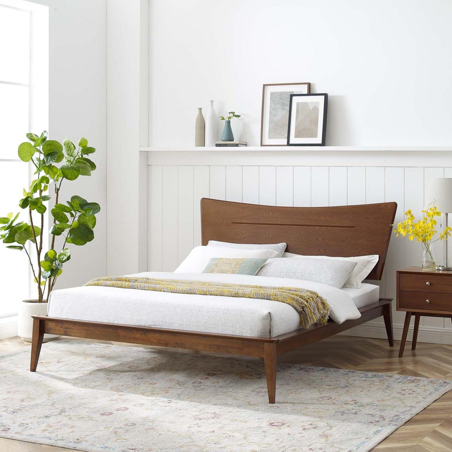 adjustable bed bases | CasaFoyer Astra Wood Full Platform Bed | Mid-Century Charm | Durable Rubberwood | Wood Grain Veneer | Sturdy Foundation | No Box Spring Needed | Assembly Required | casafoyer.myshopify.com