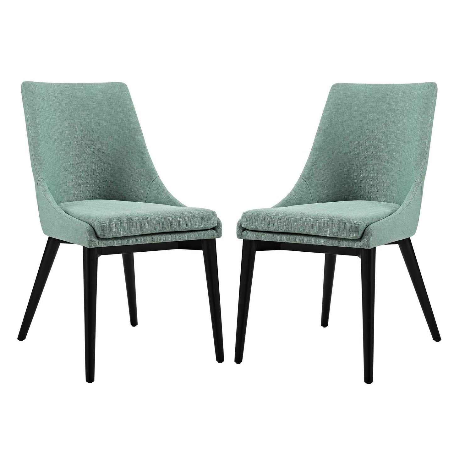 home office desk chairs | CasaFoyer Viscount Side Chair Set of 2 | Elegant Modern Design | High-Quality Fabric | Black Wood Legs | Ideal for Dining or Contemporary Decor | casafoyer.myshopify.com
