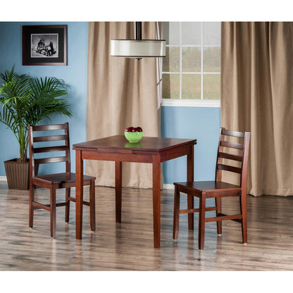 childrens table and chair sets | CasaFoyer Pulman Extension Table | 2 Hamilton Ladder Back Chairs | Solid Wood | Walnut Finish | Versatile & Durable | Compact Size | Easy Assembly | 48W x 29.9D x 29.2H | casafoyer.myshopify.com