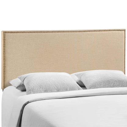 Bed | CasaFoyer  Region Linen Fabric Upholstered Queen Headboard | Serene & Elegant Design | Nailhead Trim | Contemporary Style | Upgrade Your Bed | casafoyer.myshopify.com
