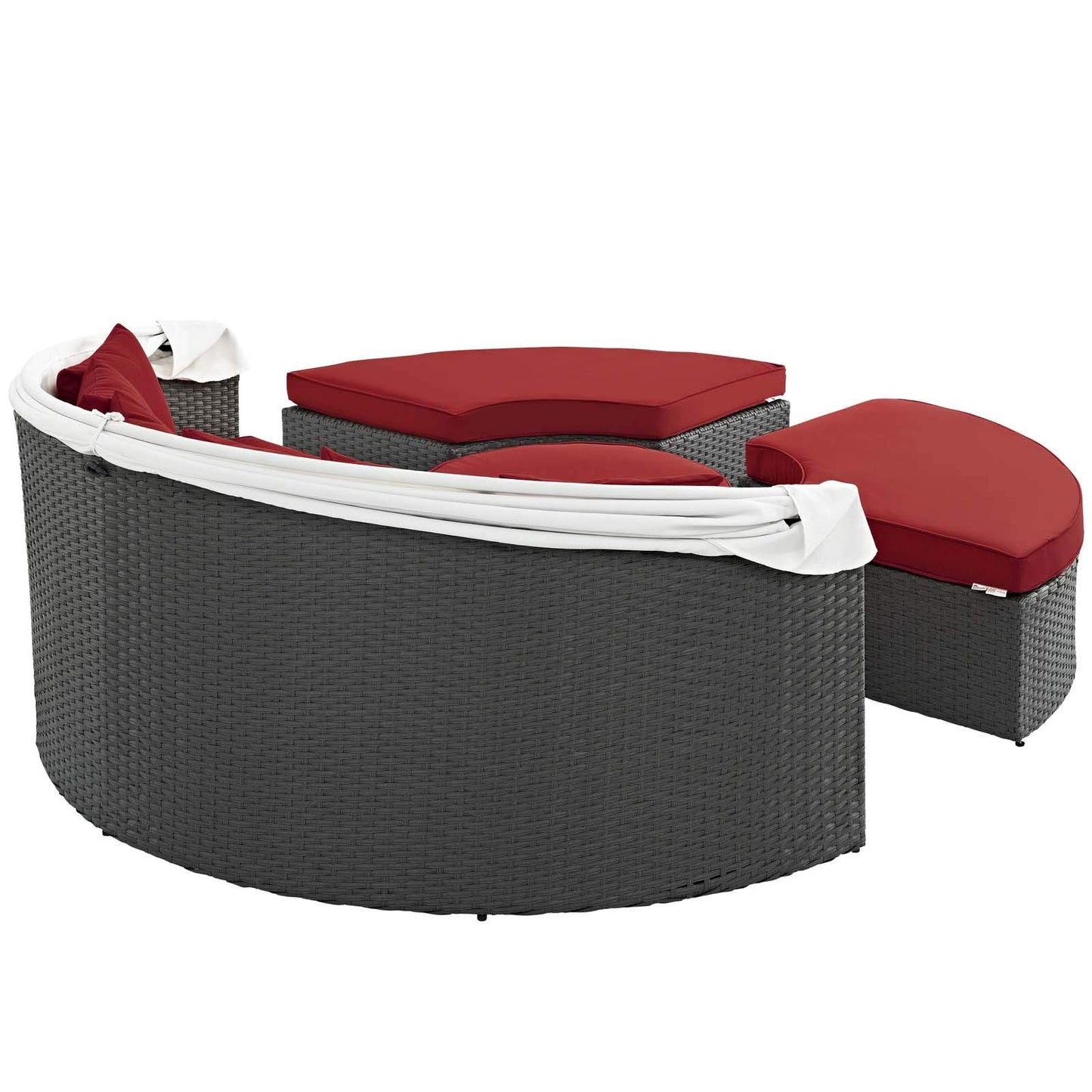 Patio Furniture Sets | Sojourn Outdoor Patio Furniture Collection | Sectional Sofa Daybed with Sunbrella Cushions | Retractable Canopy | Ottomans | casafoyer.myshopify.com