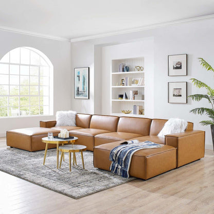 kitchen and dining room sets | CasaFoyer Restore Vegan Leather 6-Piece Sectional Sofa | Minimalist Elegance | French Piping | Vegan Leather Upholstery | Comfortable Seating | Sturdy Construction | Non-Marking Foot Caps | casafoyer.myshopify.com