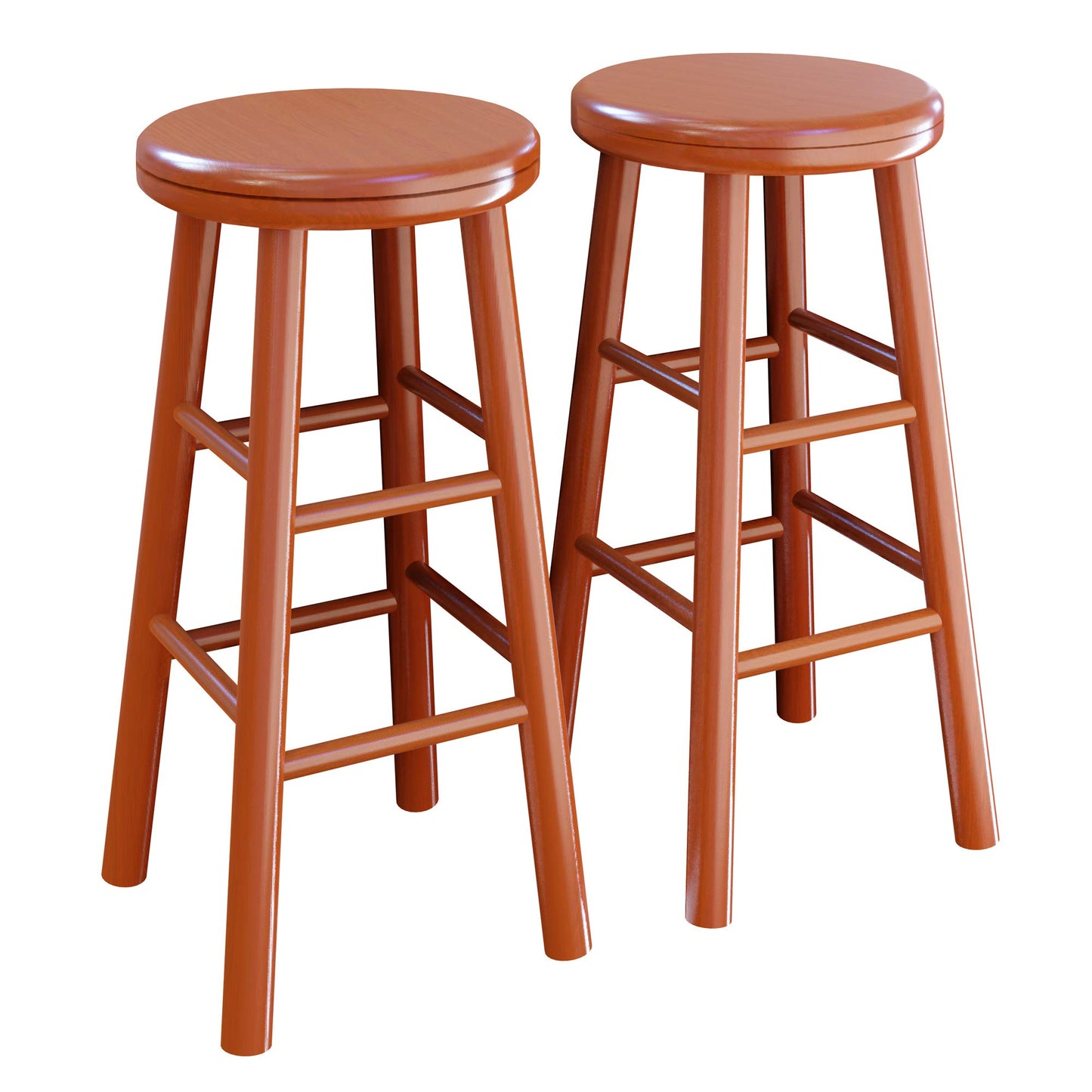 barstools | CasaFoyer  Wood Oakley Swivel Counter Stools | Soft Cherry Finish | Beveled Seats | 25.28H | 220lbs Capacity | 360 Swivel | No Assembly Required | casafoyer.myshopify.com