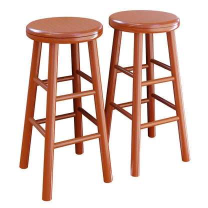 barstools | CasaFoyer  Wood Oakley Swivel Counter Stools | Soft Cherry Finish | Beveled Seats | 25.28H | 220lbs Capacity | 360 Swivel | No Assembly Required | casafoyer.myshopify.com
