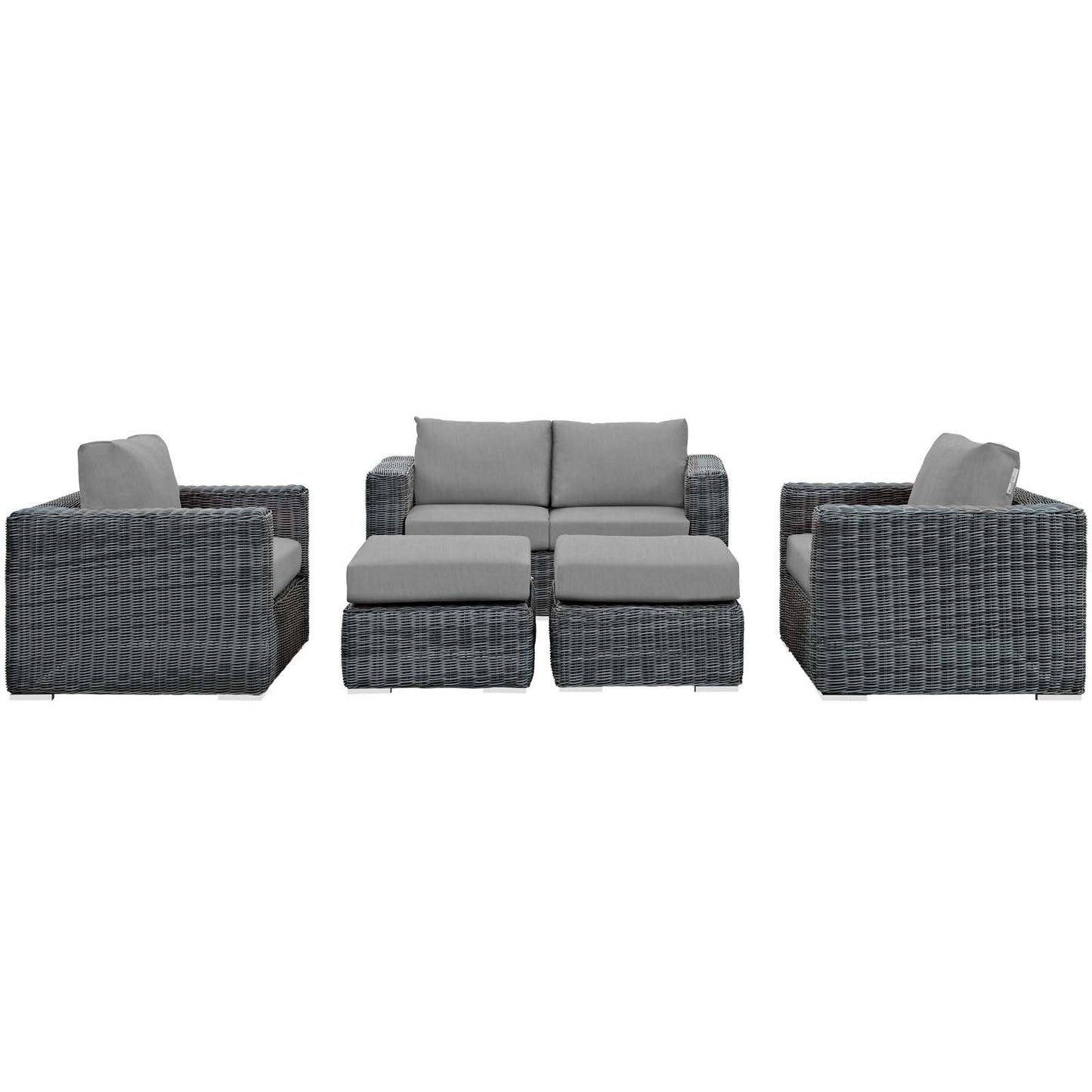 kitchen and dining room sets | CasaFoyer Summon Outdoor Patio Sectional Sofa Set | Comfortable & High-Quality | Two-Tone Rattan | Sunbrella Cushions | UV Protection | Powder-Coated Aluminum Frame | Perfect for Patio, Backyard, Poolside | casafoyer.myshopify.com