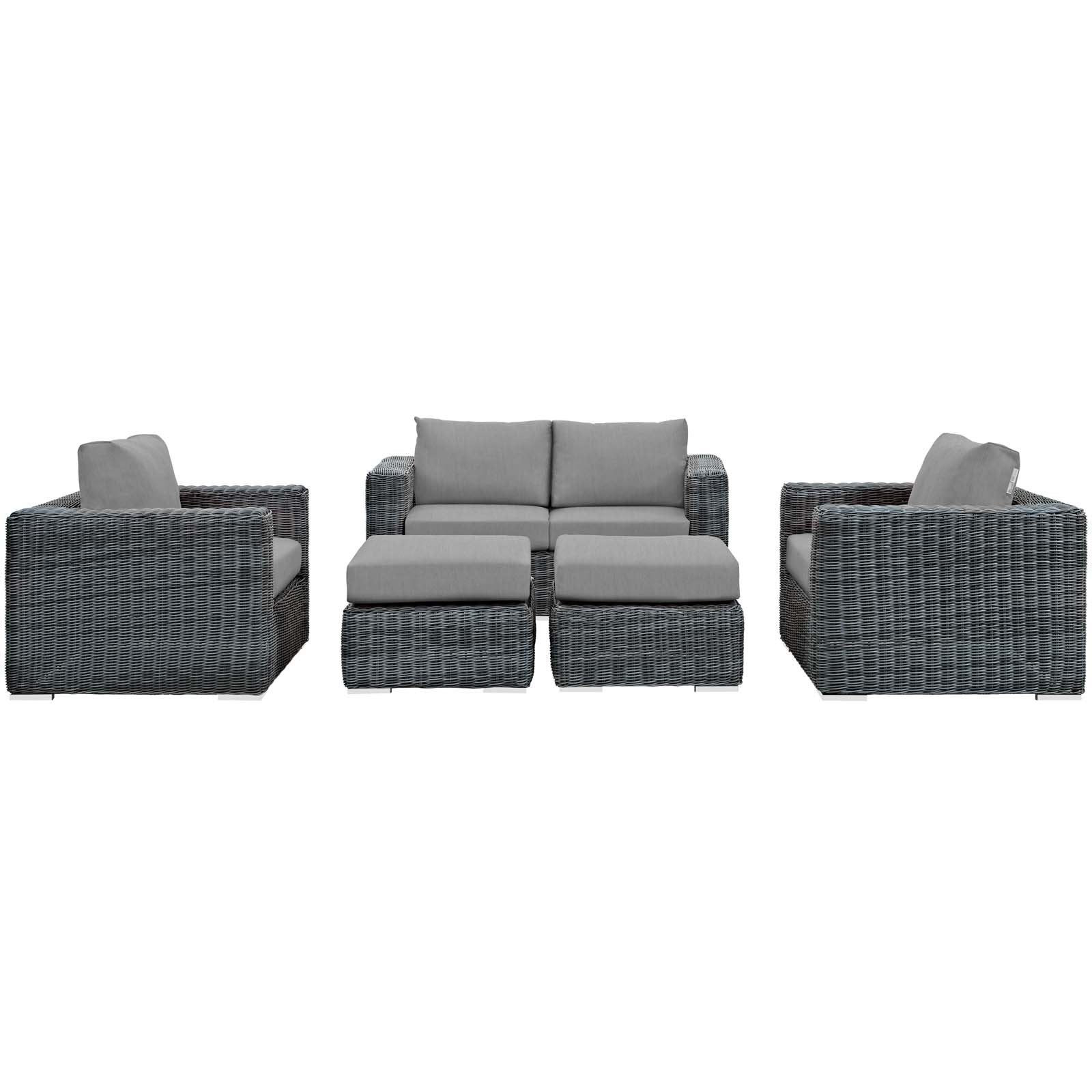 kitchen and dining room sets | CasaFoyer Summon Outdoor Patio Sectional Sofa Set | Comfortable & High-Quality | Two-Tone Rattan | Sunbrella Cushions | UV Protection | Powder-Coated Aluminum Frame | Perfect for Patio, Backyard, Poolside | casafoyer.myshopify.com