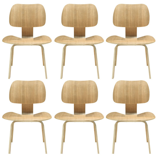 home office desk chairs | CasaFoyer Fathom Plywood Dining Chairs - Set of 6 | Natural Wood Design | Unwavering Support | Quiet Strength & Accomplishment | casafoyer.myshopify.com