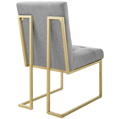 home office desk chairs | CasaFoyer Privy | Gold Stainless Steel Dining Chair | Art Deco Design | Polyester Upholstery | Gold Base | No Assembly | 331 lbs Weight Capacity | casafoyer.myshopify.com