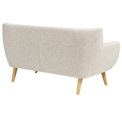 home office desk chairs | CasaFoyer Remark Loveseat | Plush Dual Cushion | Organic Design | Mid-Century Inspired Legs | Polyester Upholstery | Perfect for Cozy Coffee & Conversations | casafoyer.myshopify.com