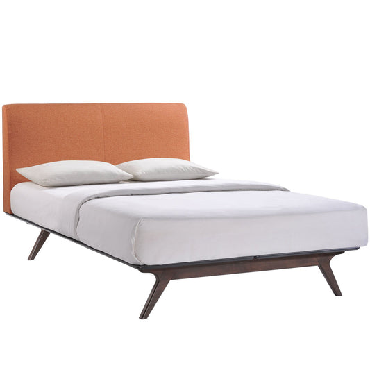 adjustable bed bases | CasaFoyer Tracy Queen Size Platform Bed | Durable MDF | Open Design | Toffee Brown Stained Frame | Foam Padded Headboard | Assembly Required | casafoyer.myshopify.com