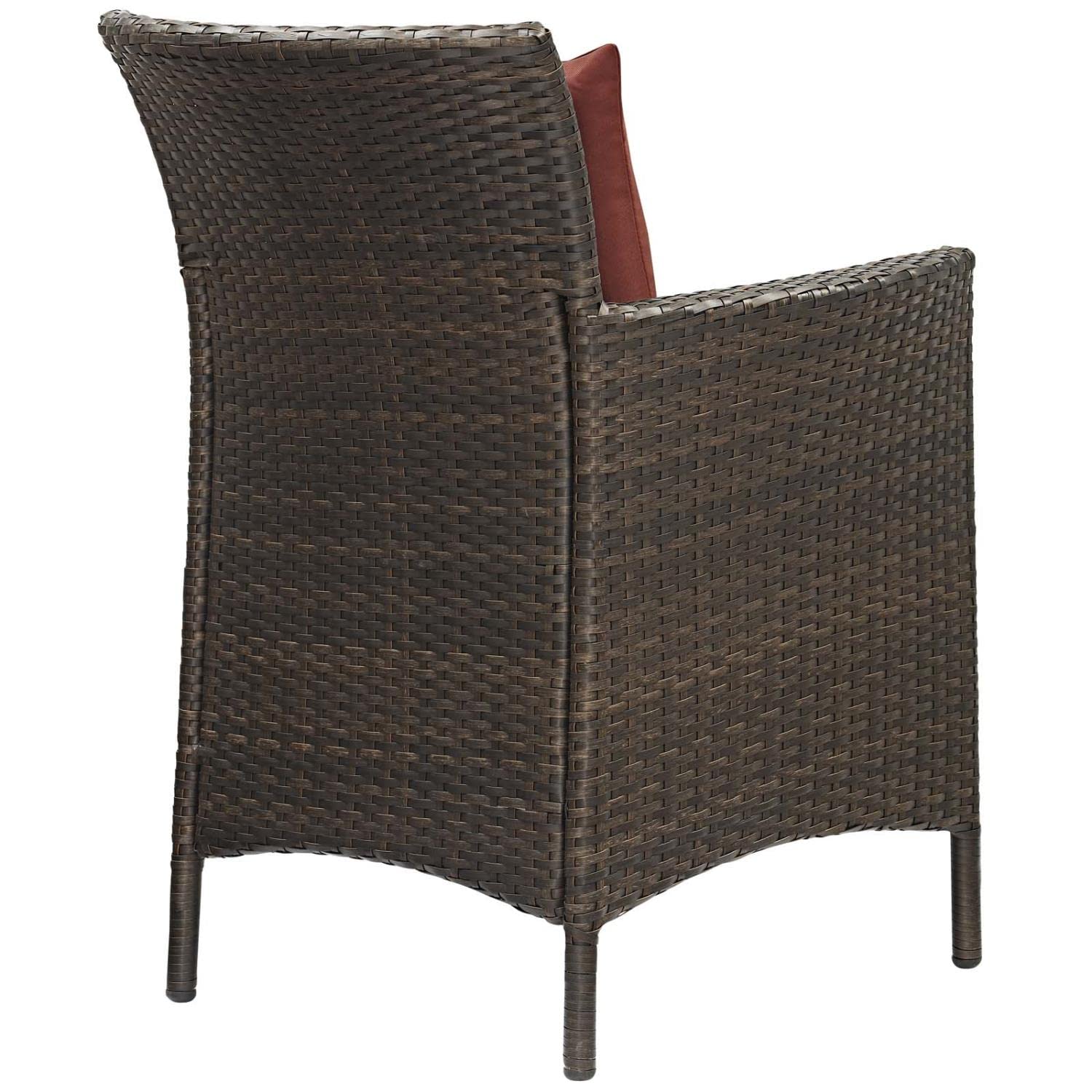 patio bistro sets | CasaFoyer Conduit Outdoor Patio Dining Armchair Set of 4 | Transitional Style | Durable Aluminum Frames | UV-Resistant Wicker Rattan | Comfortable Cushions | All-Weather Design | casafoyer.myshopify.com