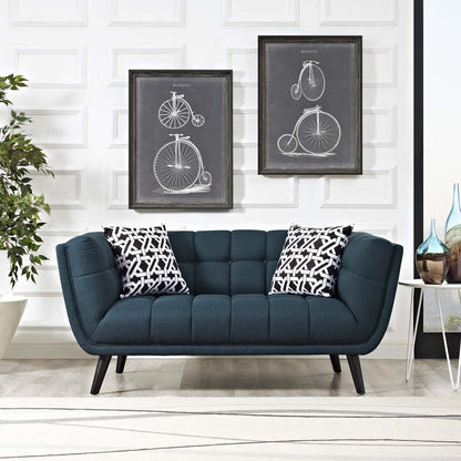 sofas | CasaFoyer Bestow Loveseat | Plush Velvet Upholstery | Button Tufted | Sturdy Black Legs | Non-Marking Foot Caps | Comfortable & Versatile | Perfect for Living Room | casafoyer.myshopify.com