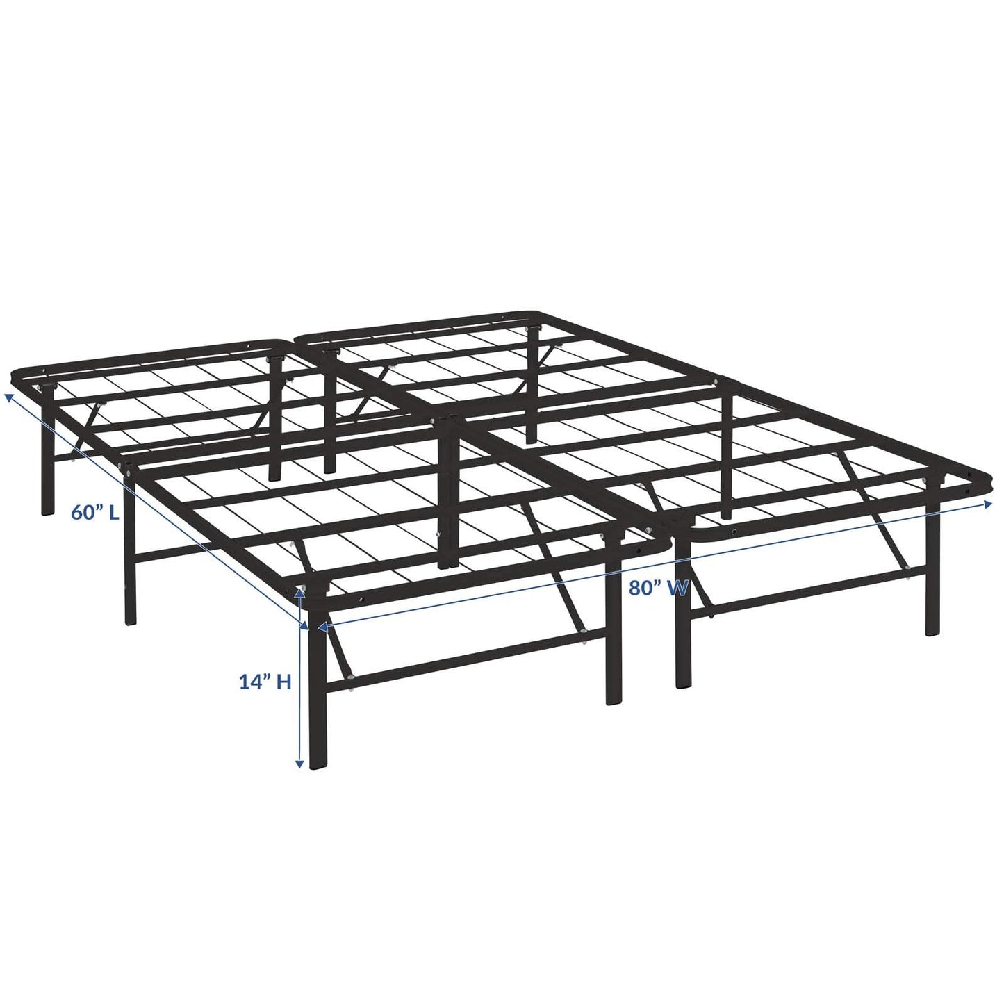 Bed | CasaFoyer Horizon Metal Bed Frame | Stainless Steel, 14 Clearance, 1300 lbs Capacity | No Box Spring Needed | Easy Assembly | Queen Size | casafoyer.myshopify.com