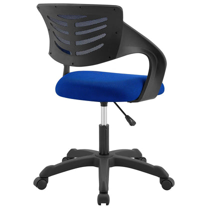 home office desk chairs | CasaFoyer Thrive Mesh Office Chair | Durable Nylon Frame | Lumbar Support | Breathable Back | Comfortable Seat | Height Adjustment | 360 Swivel | Blue | casafoyer.myshopify.com