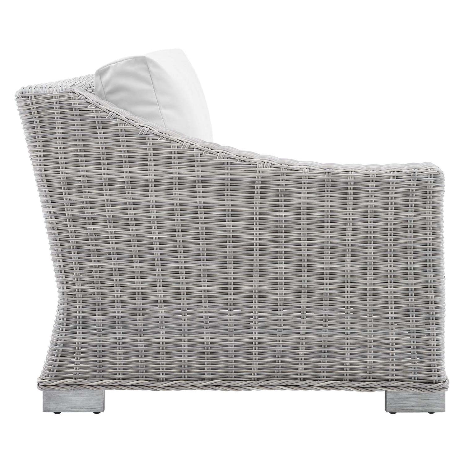 patio bistro sets | CasaFoyer Conway Outdoor Patio Wicker Rattan Left-Arm Sectional Sofa Chair | UV-Resistant | Modular Design | Sunbrella Fabric | Powder-Coated Aluminum Frame | casafoyer.myshopify.com