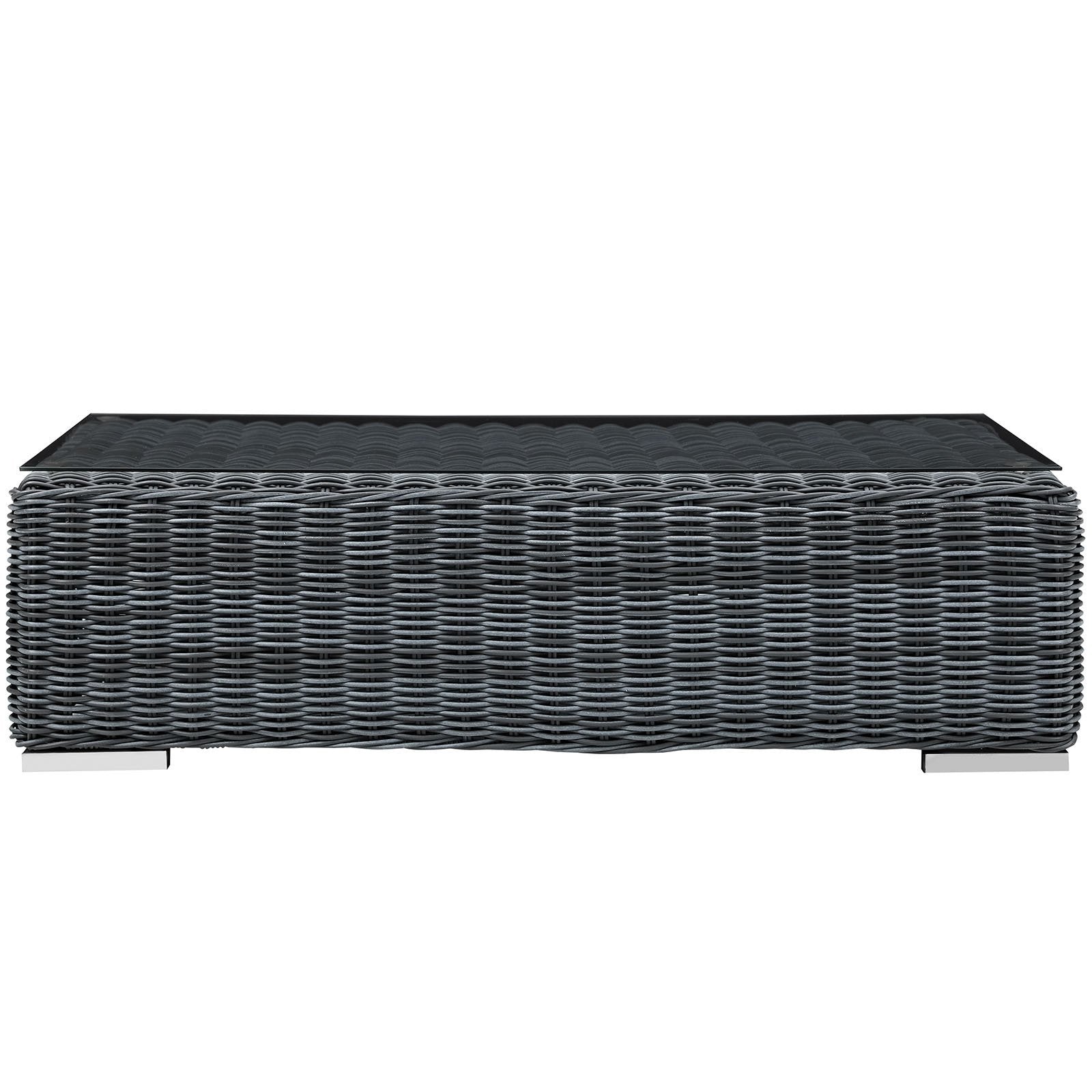 Patio Furniture Sets | Summon Outdoor Patio Coffee Table | Ultimate Comfort & Quality | Durable UV-Resistant Rattan Weave | Powder-Coated Aluminum Frame | Sleek Contemporary Design | Ideal for Patio, Backyard, Poolside Gathering | casafoyer.myshopify.com