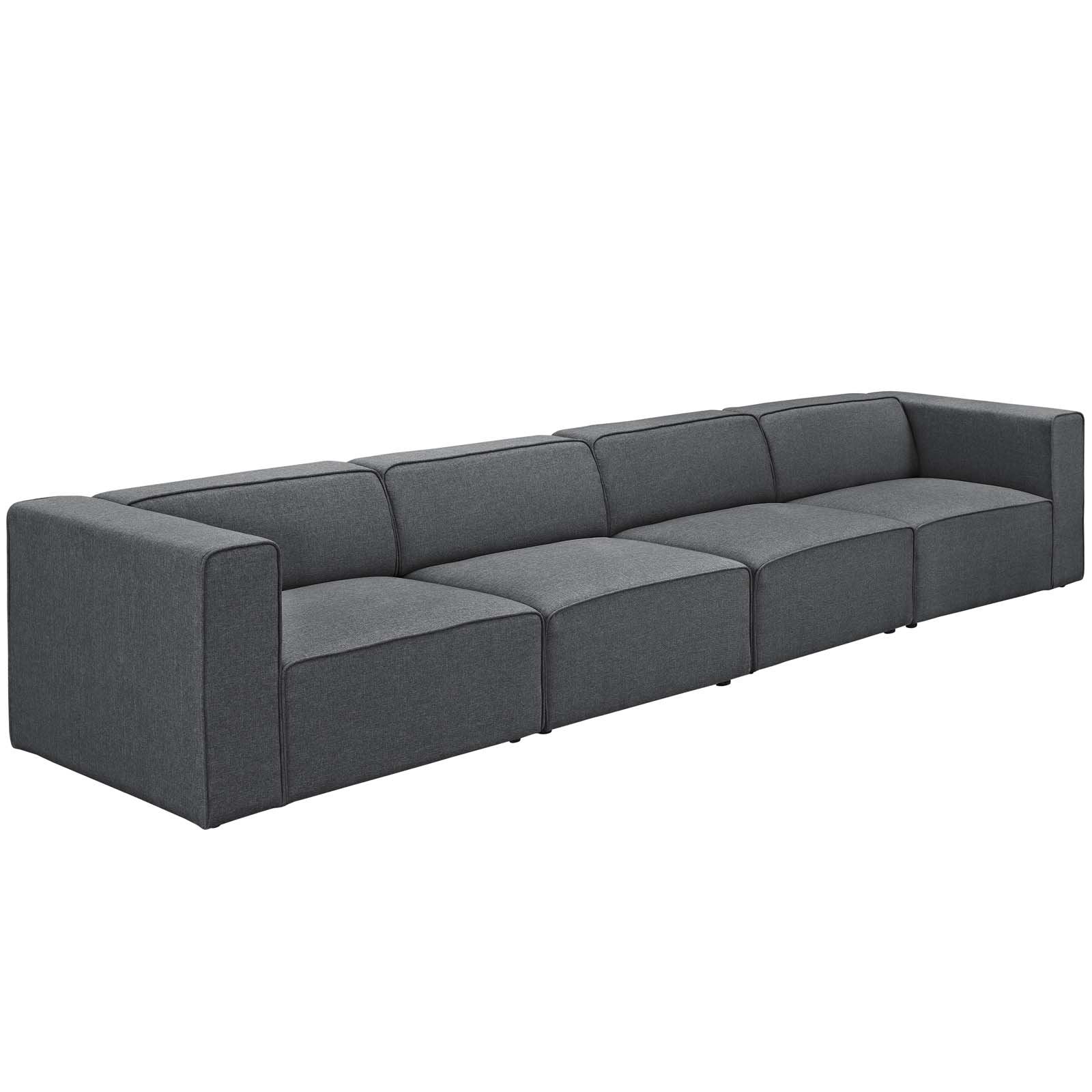 kitchen and dining room sets | CasaFoyer Mingle | 4-Piece Upholstered Fabric Sectional Sofa Set | Spacious & Comfortable | High-Quality Polyester | Perfect for Living or Lounge Room | Gray | casafoyer.myshopify.com