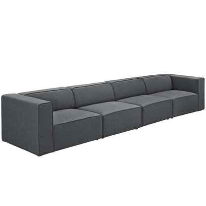 kitchen and dining room sets | CasaFoyer Mingle | 4-Piece Upholstered Fabric Sectional Sofa Set | Spacious & Comfortable | High-Quality Polyester | Perfect for Living or Lounge Room | Gray | casafoyer.myshopify.com