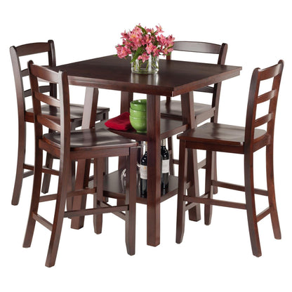 childrens table and chair sets | CasaFoyer Orlando High Table & Ladder Back Stool Set | Solid Wood | Antique Design | Ample Storage | Comfortable Seating | Versatile | Easy Assembly | casafoyer.myshopify.com
