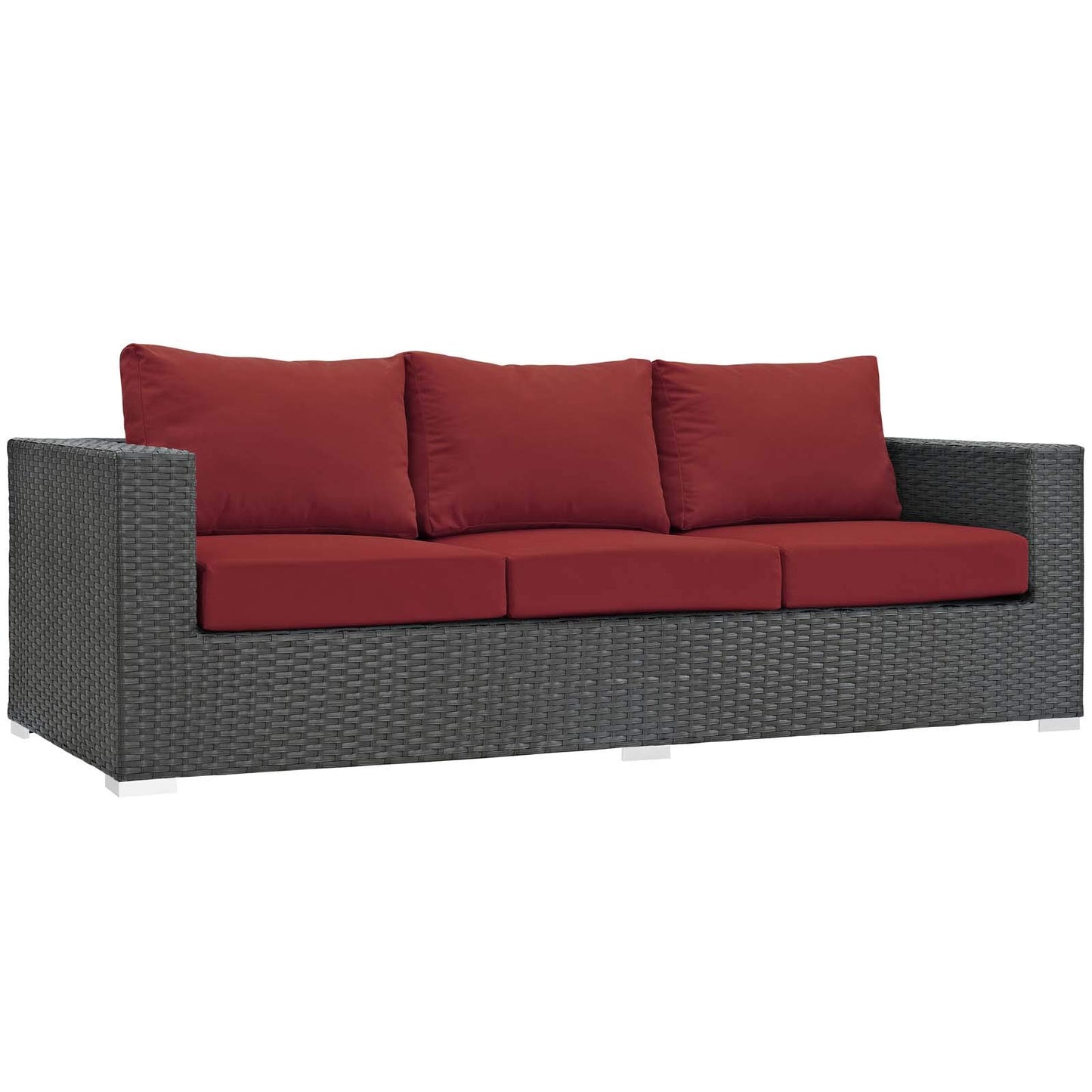 Patio Furniture Sets | Sojourn Outdoor Patio Sofa | Sunbrella Fabric | Synthetic Rattan | UV Protection | Aluminum Frame | Ideal for Patio, Backyard, Poolside | casafoyer.myshopify.com