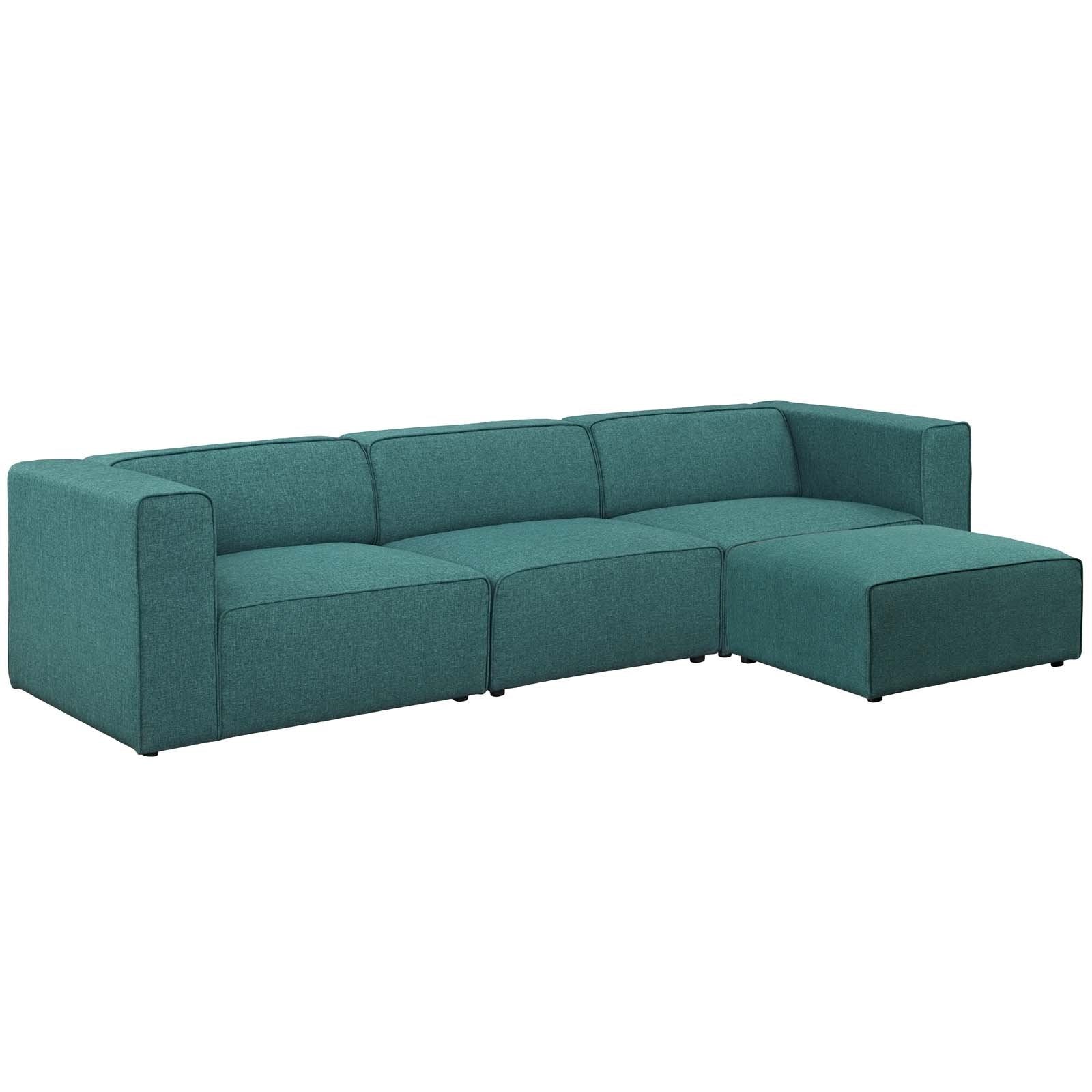 kitchen and dining room sets | CasaFoyer Mingle | 4-Piece Modular Sectional Sofa Set | Spacious & Comfortable | Teal Upholstered Furniture | Modern Decor | casafoyer.myshopify.com
