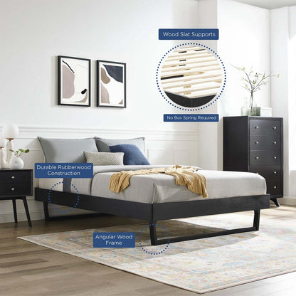 Bed | CasaFoyer Billie Queen Platform Bed Frame | Modern Style | Interchangeable Headboards | Durable Wood Construction | No Box Spring Needed | Easy Assembly | Black | casafoyer.myshopify.com