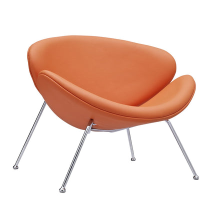 home office desk chairs | CasaFoyer Nutshell Lounge Chair | Spacious & Cozy Seating | Mid-Century Style | Soft-Cushioned Shells | Chrome Legs | Ideal Addition to Living Space | casafoyer.myshopify.com