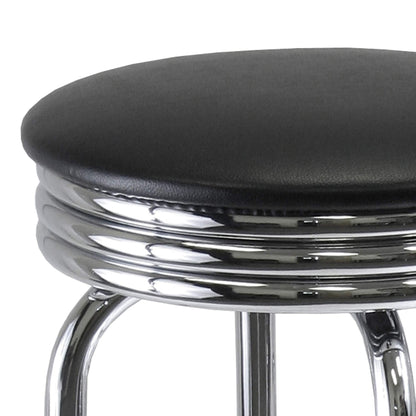 bar tables | Ergode  Wood Summit 3-Piece Pub Table Set | Elegant & Contemporary | Matte Black Tabletop | Swivel Stools | Chrome Base | Ideal for Dining & Socializing | casafoyer.myshopify.com