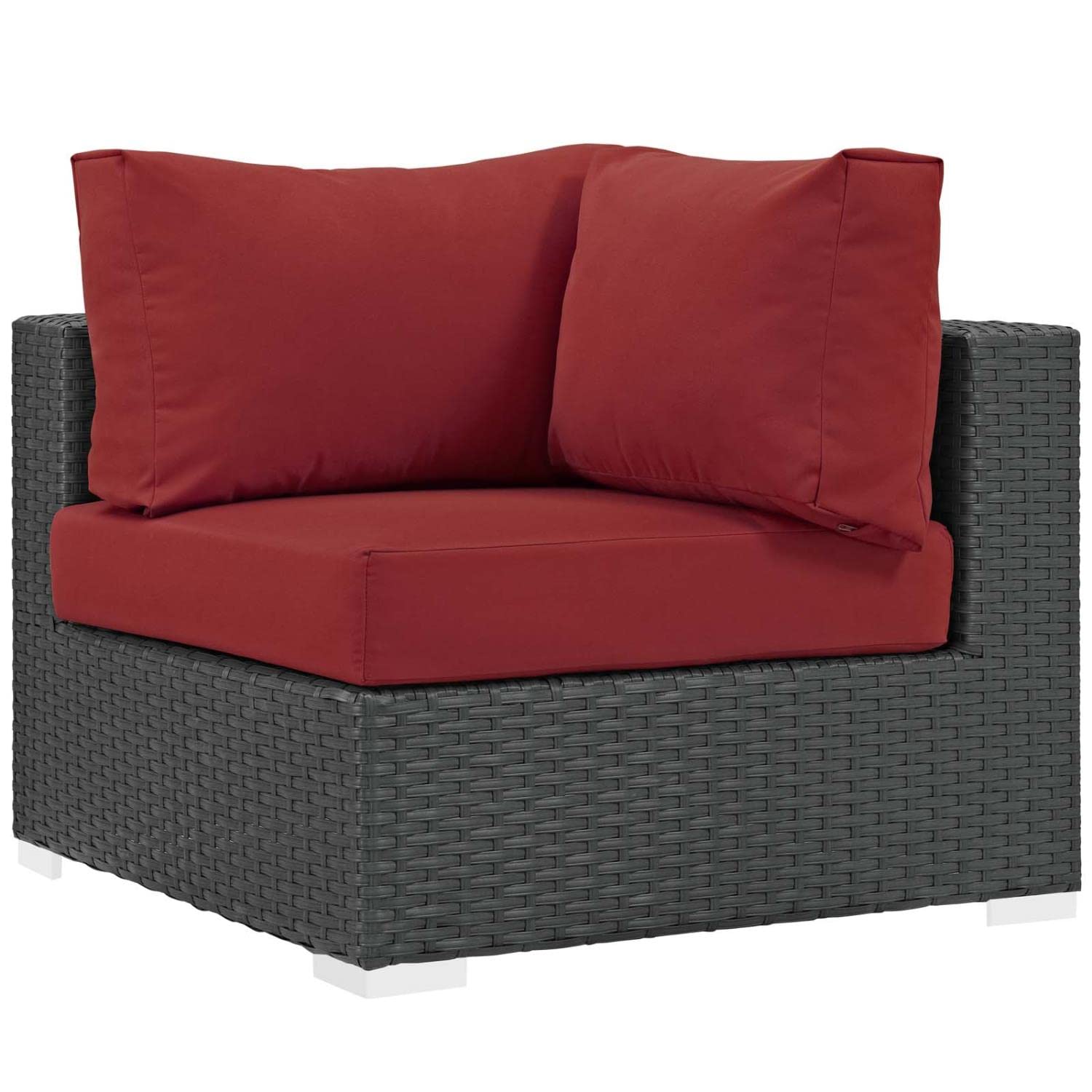executive chairs | CasaFoyer Sojourn Outdoor Patio Corner Sofa Chair | Sturdy Seating | Sunbrella Cushions | UV Protection | Synthetic Rattan Weave | Aluminum Frame | casafoyer.myshopify.com