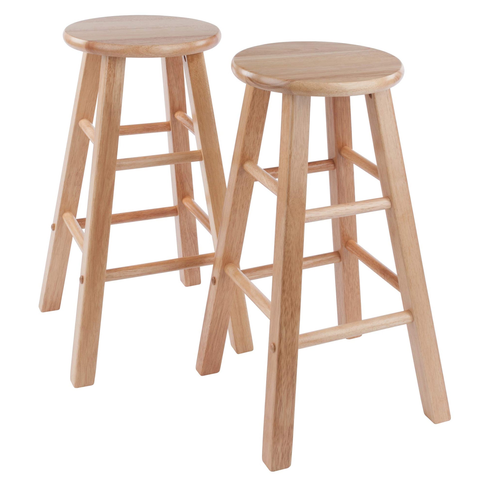 barstools | CasaFoyer  Wood Element Counter Stool Set | Natural Finish | Solid Wood | Timeless Design | 220lbs Weight Capacity | 8 Crossbars | Footrests | 13.39W x 13.39D x 23.86H | casafoyer.myshopify.com