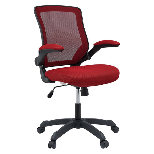 home office desk chairs | CasaFoyer Veer Mesh Office Chair | Ultimate Comfort & Functionality | Breathable Back & Padded Seat | 90-Degree Rotating Armrests | Tilt & Tension Control | One-Touch Pneumatic Lift | Dual-Wheel Casters | Red | casafoyer.myshopify.com
