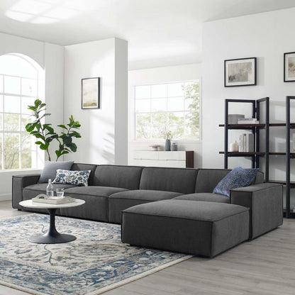 kitchen and dining room sets | CasaFoyer Restore Upholstered Fabric 5-Piece Sectional Sofa | Luxurious | Comfortable | Durable | Charcoal | casafoyer.myshopify.com