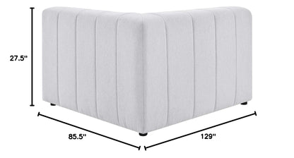 sofas | CasaFoyer Bartlett Upholstered Fabric 4-Piece Sectional Sofa | Ultimate Comfort & Relaxation | Retro Modern Style | Dense Foam Padding | Solid Wood Frame | Ivory | casafoyer.myshopify.com
