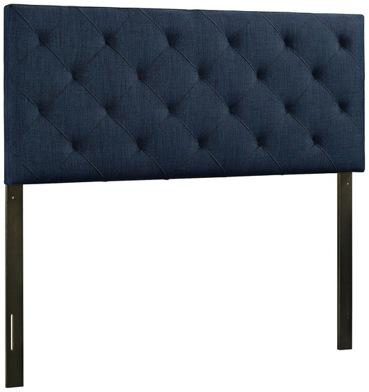 headboards | CasaFoyer Theodore Full Headboard | Timeless Charm | Deep Button Tufting | Sophisticated Design | Box Lines | Navy | casafoyer.myshopify.com