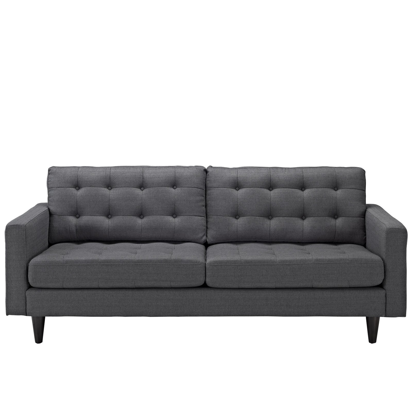 ottomans | CasaFoyer Empress Upholstered Sofa | Exquisite Design | Tufted Buttons | Luxurious Cushions | Elegant Armrests | Solid Wood Legs | Bonded Leather Upholstery | casafoyer.myshopify.com