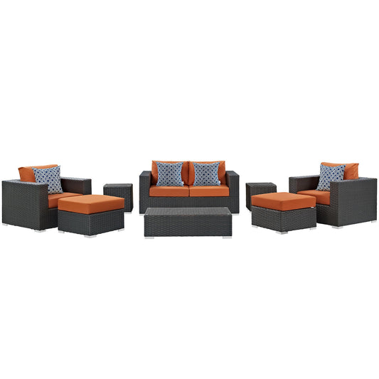 kitchen and dining room sets | CasaFoyer Sojourn Outdoor Patio Furniture Set | Sunbrella Cushions | Synthetic Rattan | UV Protection | Aluminum Frame | Coffee Table, Loveseat, Armchairs, Ottomans, Side Tables | casafoyer.myshopify.com