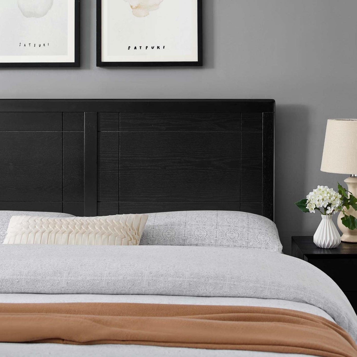 headboards | CasaFoyer Archie Wood King Headboard | Retro Charm | Natural Aesthetics | Timeless Appeal | Compatible with Billie and Margo Bed Frames | Durable Rubberwood and MDF Veneer | Customizable | Assembly Required | casafoyer.myshopify.com