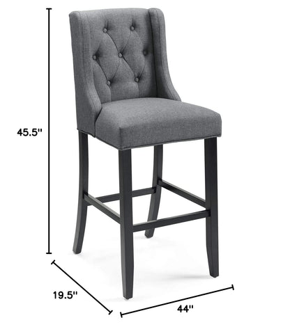 barstools | CasaFoyer Baronet Tufted Button Upholstered Fabric Bar Stool Set | Elegant Gray | Foam Padding | Solid Wood Legs | 500 lb Weight Capacity | casafoyer.myshopify.com